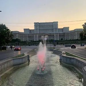  Apartment Chic Piata Constitutiei - View From The Balcony To The Palace Of Parliament